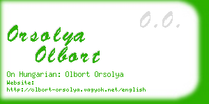 orsolya olbort business card